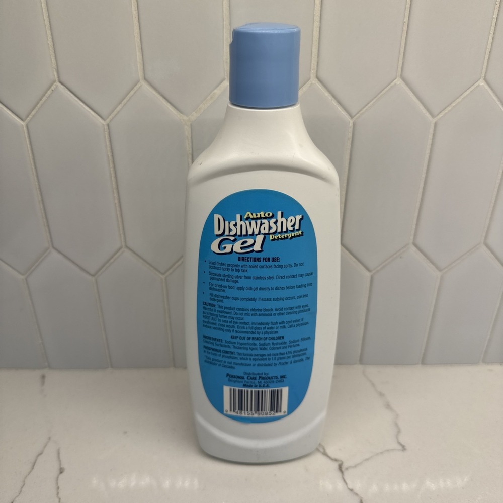 Powerhouse Lemon Auto Dishwasher Gel Detergent 16oz NEW! Vintage - Picture 2 of 2
